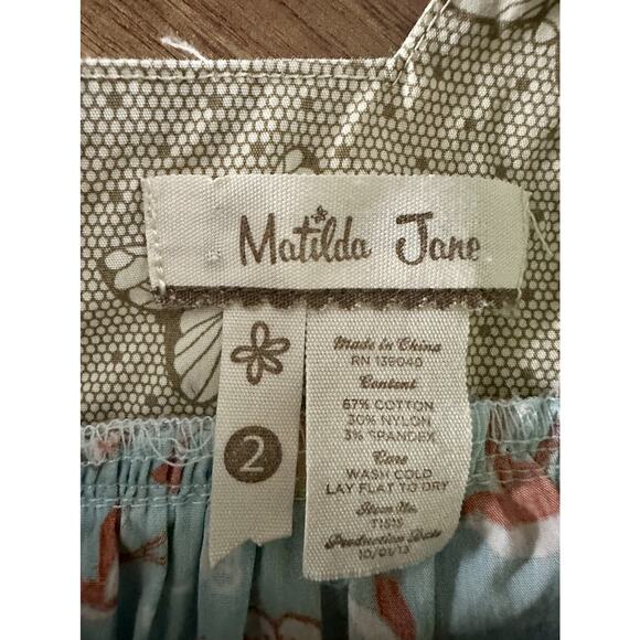 Matilda Jane It's A Wonderful Parade Love Letters Shabby Top Sleeveless Blue 2 - Picture 6 of 8